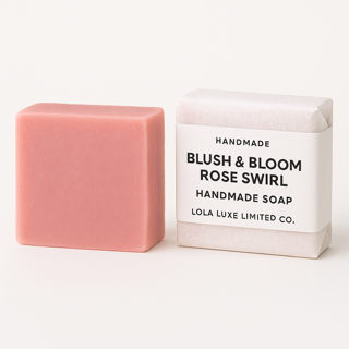 Blush & Bloom Rose Swirl Handmade Soap - Luna & Thyme