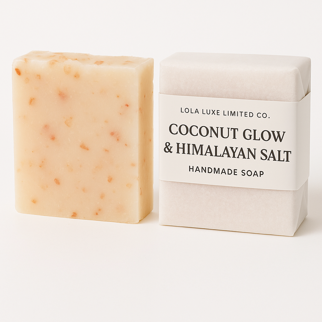 Coconut Glow + Himalayan Salt Scrub Handmade Soap - Luna & Thyme