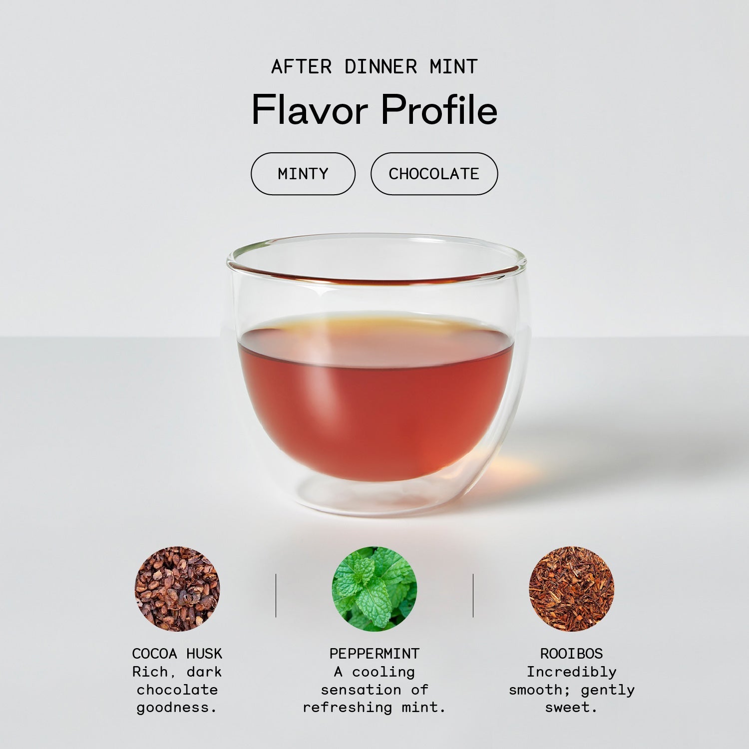 After Dinner Mint Herbal Tea, Chocolate & Mint | Luna & Thyme