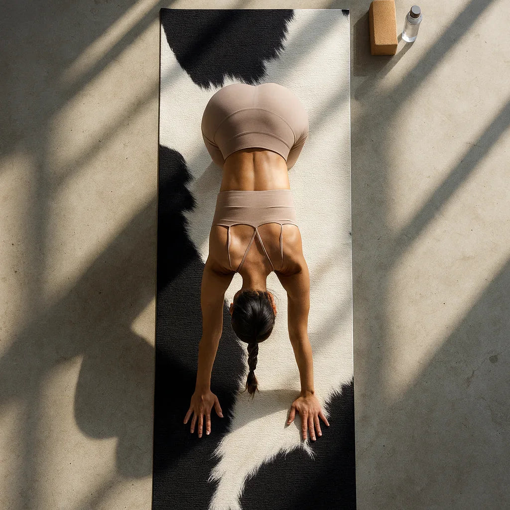 Cow Print 6mm Non-Slip Yoga Mat - Luna & Thyme