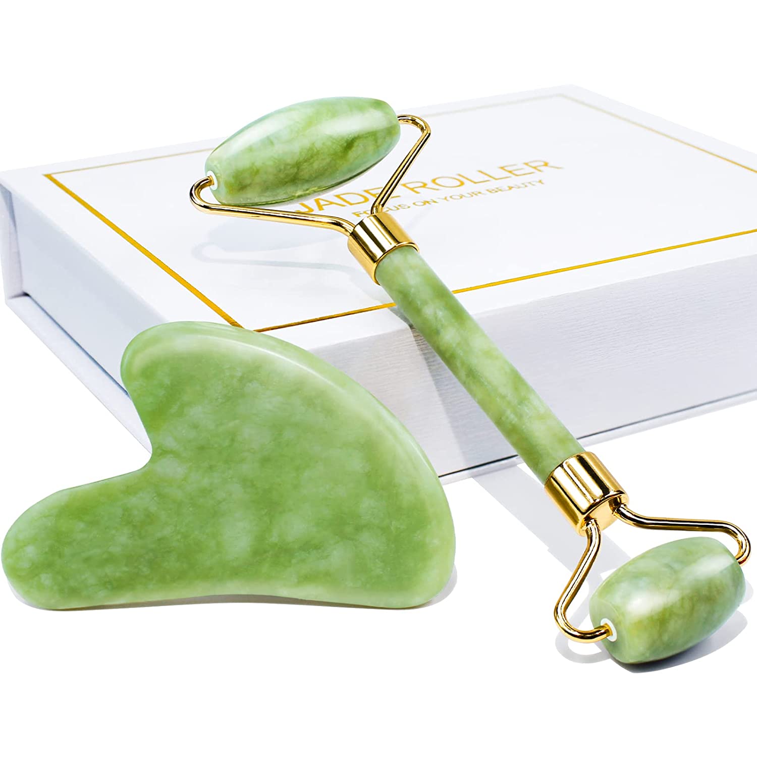Jade Roller & Gua Sha Gift Box - Luna & Thyme