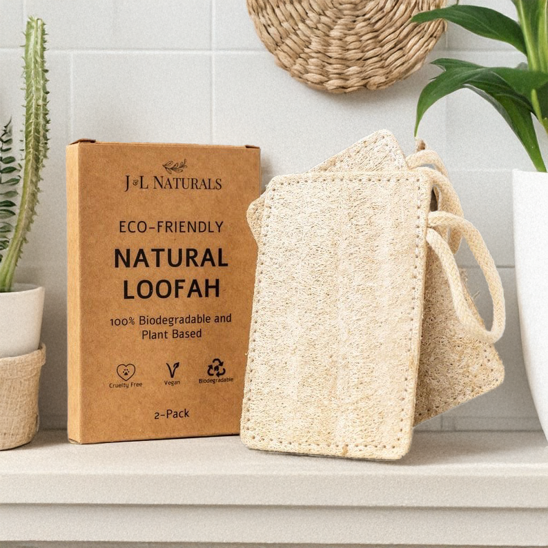 Natural Loofah Pad (2-Pack) - Luna & Thyme