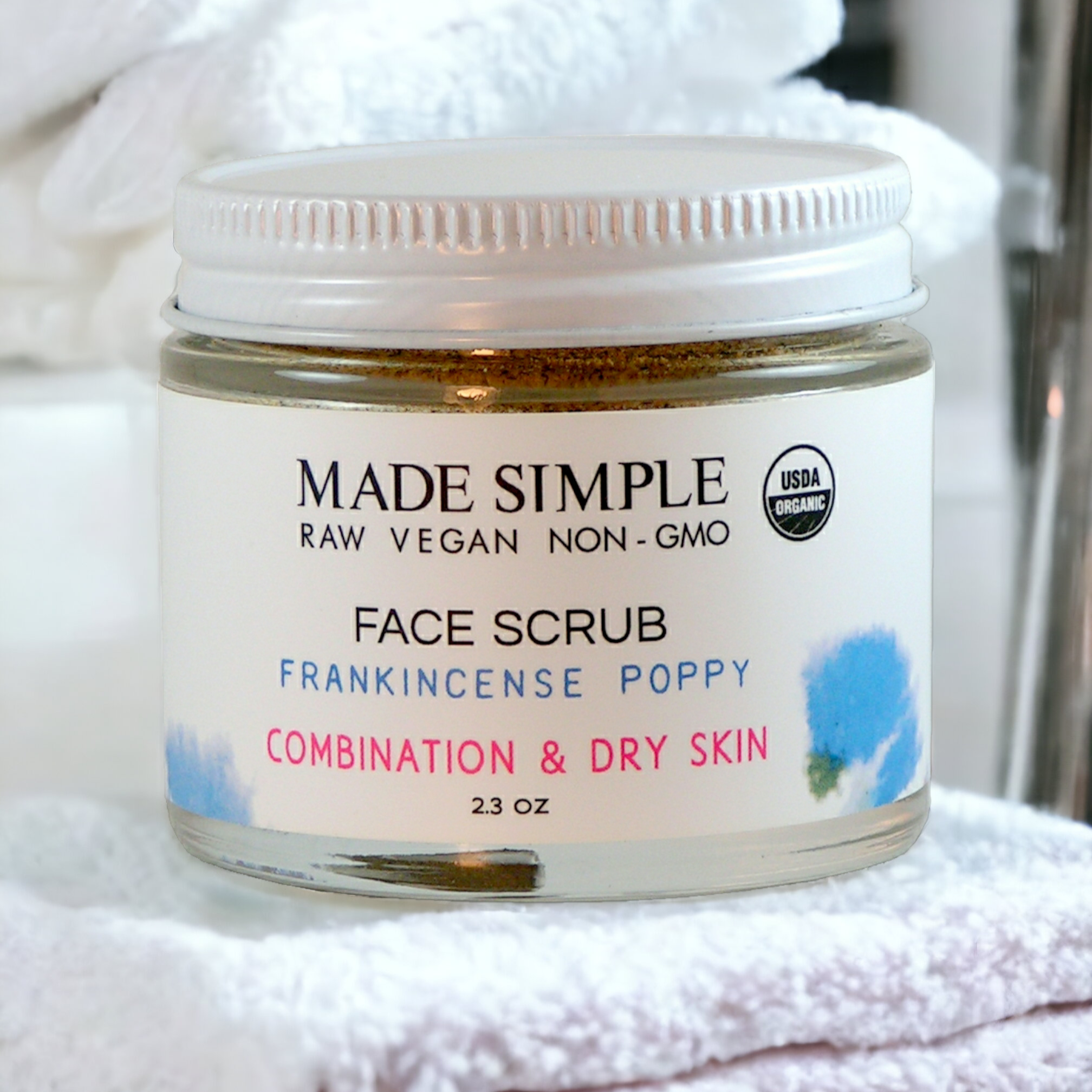 Frankincense & Poppy Seed Face Scrub - Luna & Thyme
